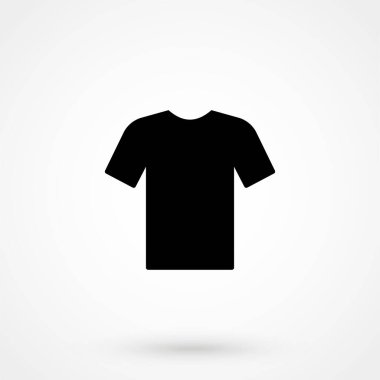 Beyaz arka planda erkek tişörtü vektör simgesi. Vektör illüstrasyonu.