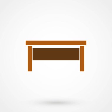 ofis masası resimleme vektörü, mobil ve web tasarımı için kullanılabilir