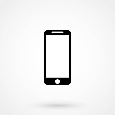 Beyaz arka plan üstünde Smartphone kutsal kişilerin resmi. Vektör çizim.