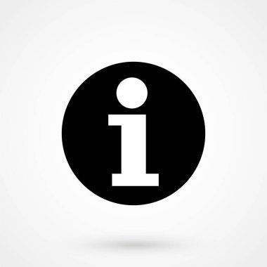 Beyaz arka plan üzerinde bilgi simgesi. Vektör çizim.