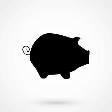 Beyaz arka plan üstünde domuz kutsal kişilerin resmi. Vektör çizim.