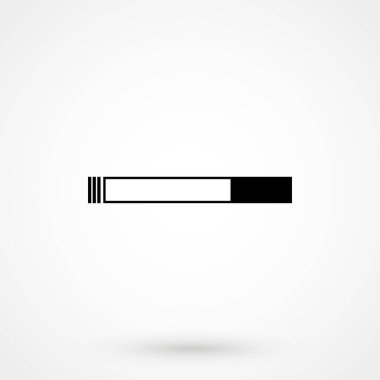 Sigara vektör simgesi. Beyaz arka planda sigara içme sembolü. Vektör illüstrasyonu.