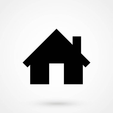 Beyaz arka planda ev simgesi. vektör illüstrasyonu.