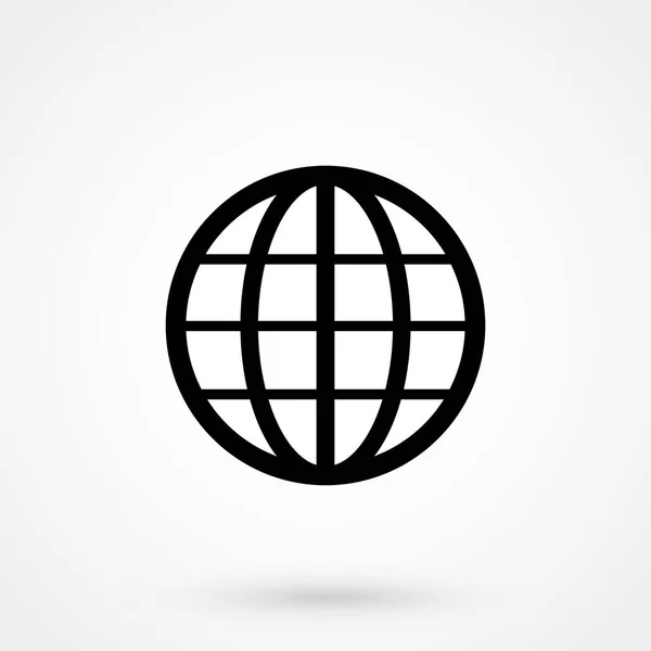 Globe Icon Trendy Flat Style Isolated Grey Background World Symbol — Vetor de Stock