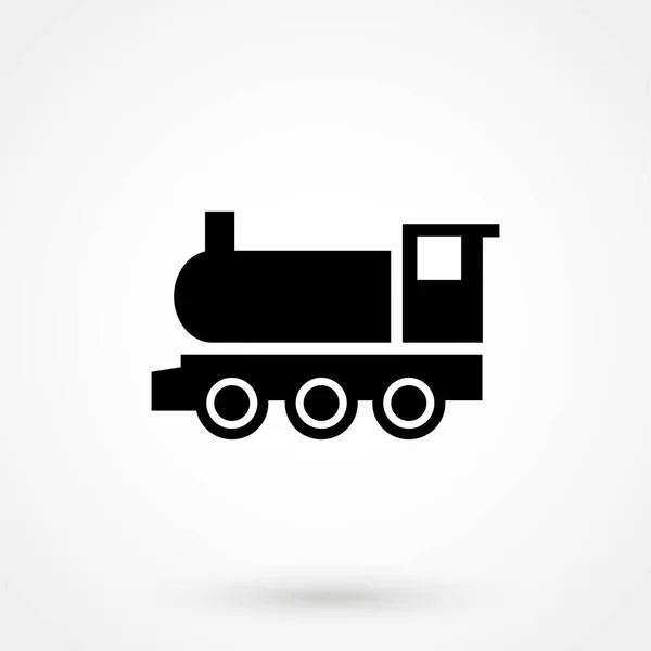 Icono Vector Locomotora Sobre Fondo Blanco Ilustración Vectorial — Archivo Imágenes Vectoriales