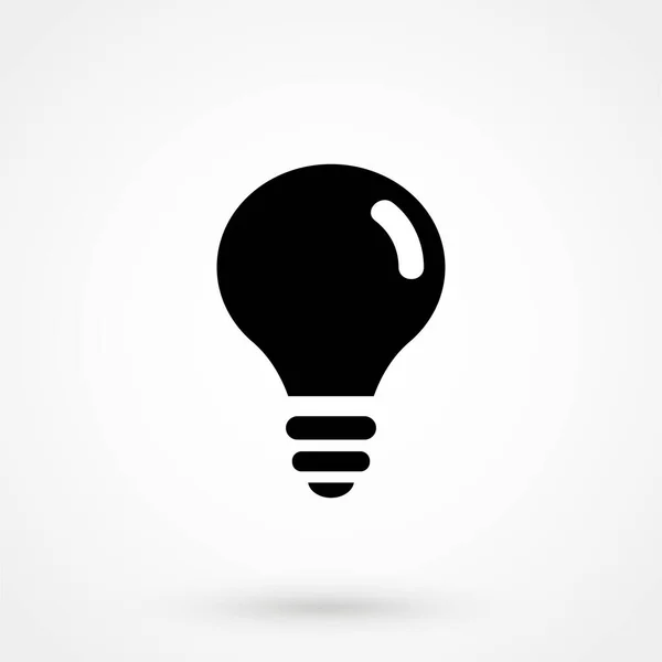 Icône Ampoule Dans Design Plat Couleur Noire Illustration Vectorielle Eps10 — Image vectorielle