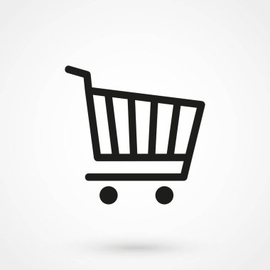 Alışveriş sepeti beyaz arka plan üstünde kutsal kişilerin resmi. Vektör çizim.