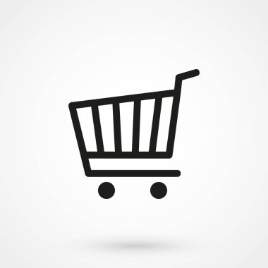 Alışveriş sepeti beyaz arka plan üstünde kutsal kişilerin resmi. Vektör çizim.