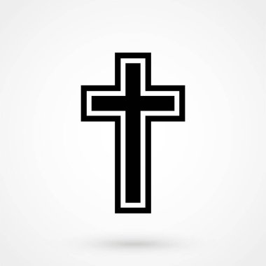 Chriistian çapraz simge çizim vektörü, web ve tasarım için kullanılabilir