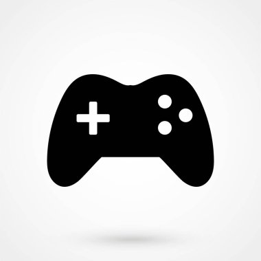 Beyaz arkaplanda Joystick simgesi. Vektör illüstrasyonu.