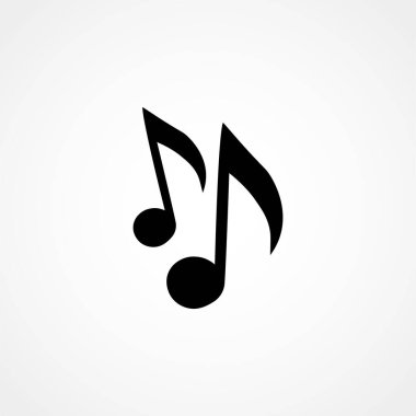 Beyaz arka planda müzik simge vektör. Vektör çizim.