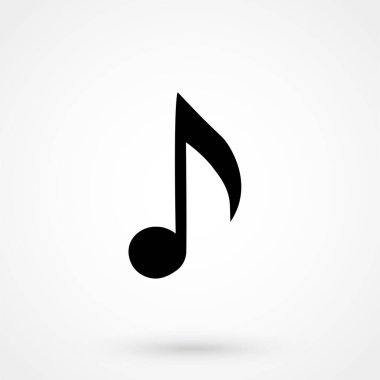 Beyaz arka planda müzik simge vektör. Vektör çizim.