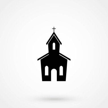 Beyaz arka plan üstünde kilise kutsal kişilerin resmi. Vektör çizim.