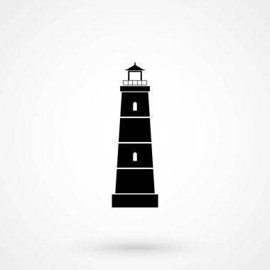 Deniz feneri simgesi. Vektör konsept illüstrasyon tasarımı için.
