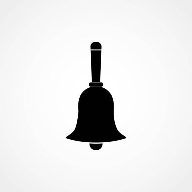 Beyaz arka planda çan simgesi. Vektör illüstrasyonu.