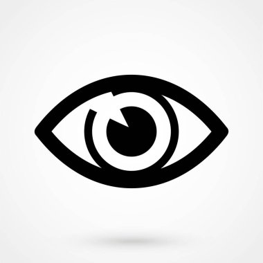 Göz simgesini. Düz tasarım stili.