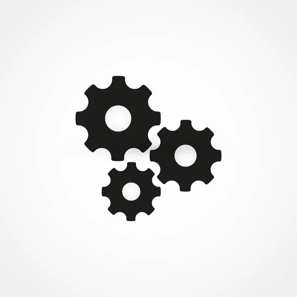 Gear Icon White Background Vector Illustration — Stock Vector