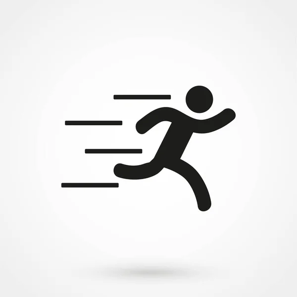 Running Man Icon White Background Vector Illustration — Stockvektor