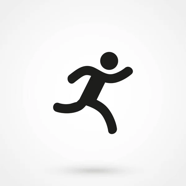 Running Man Icon White Background Vector Illustration — Vettoriale Stock