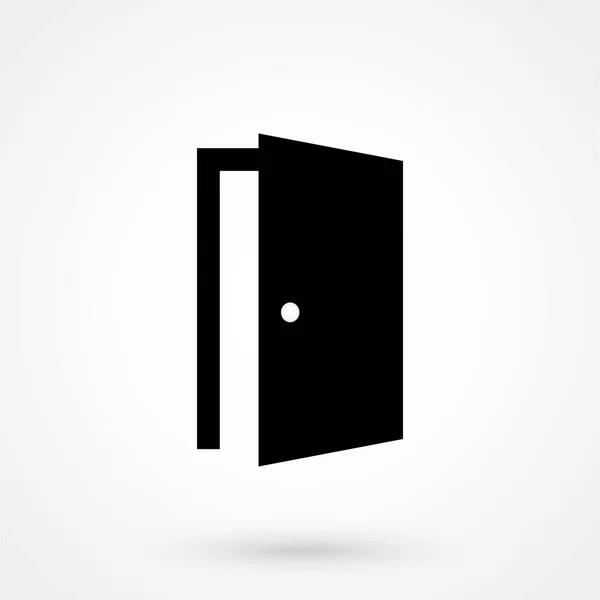 Door Icon Trendy Flat Style Isolated Grey Background Open Door — 图库矢量图片