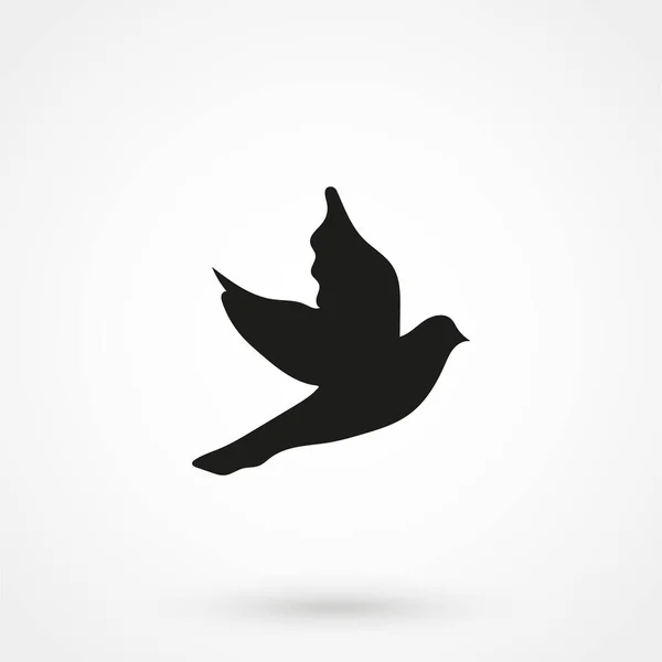 Icône Oiseau Sur Fond Blanc Illustration Vectorielle — Image vectorielle