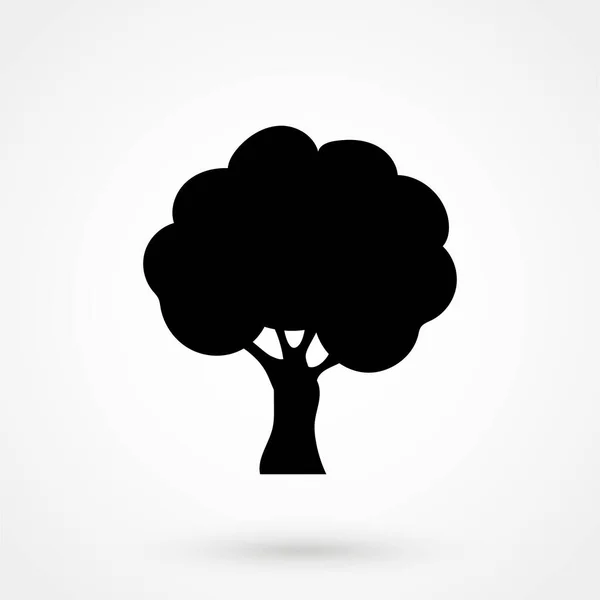 Εικόνα Δέντρο Λευκό Φόντο Εικονογράφηση Διάνυσμα — Διανυσματικό Αρχείο