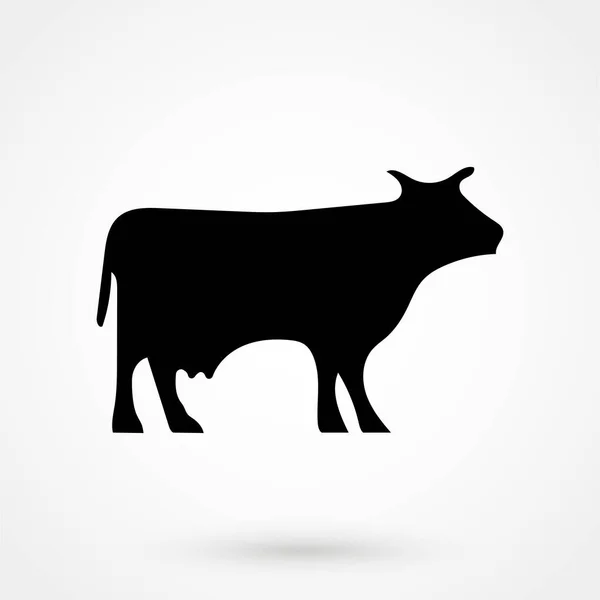 Cow Icon Vector Silhouette Cow Cow Icon Vector Silhouette Cow — Stock Vector