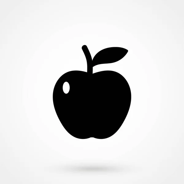 Apfelsymbol Auf Weißem Hintergrund Vektorillustration — Stockvektor