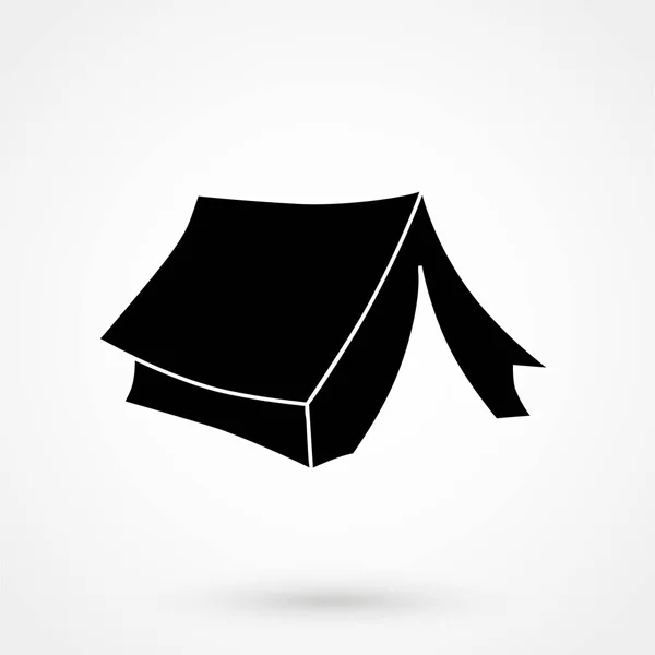 Het Pictogram Van Tent Reizen Symbool Platte Vectorillustratie — Stockvector