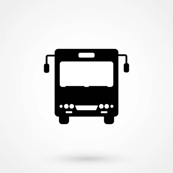 Gray School Bus Ikon Fehér Háttérrel Vektorillusztráció — Stock Vector