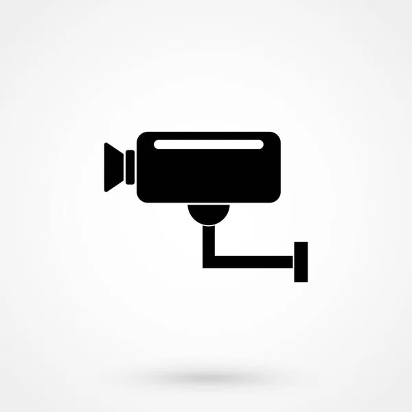 Ασφάλειας Επιτήρησης Εικονίδιο Κάμερας Διάνυσμα Μαύρο Απλό Σύμβολο Λογότυπο — Διανυσματικό Αρχείο