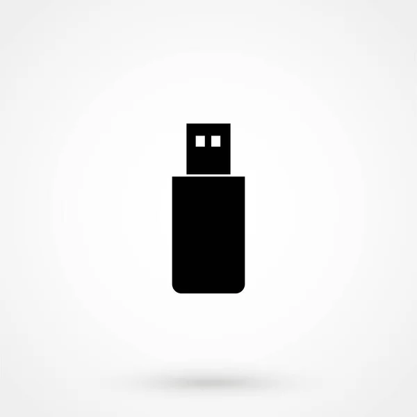 Usb Icono Del Vector Unidad Flash Fondo Blanco Ilustración Vectorial — Archivo Imágenes Vectoriales