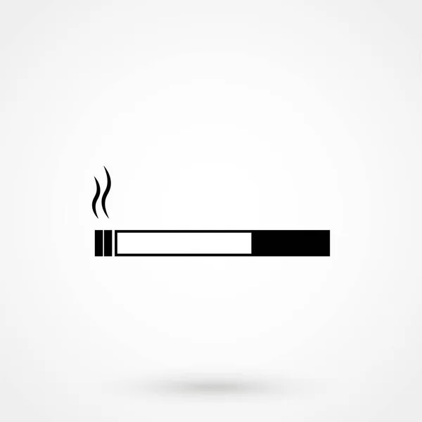 Cigarett Ikon Vector Vit Bakgrund Vektorillustration — Stock vektor