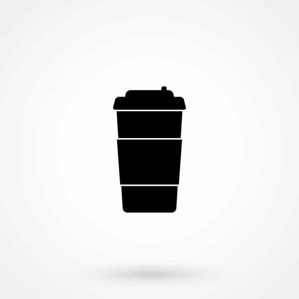 Koffiecup Food Icon Solid Drink Silhouet — Stockvector