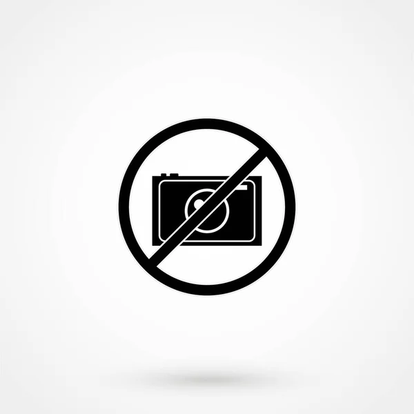 写真カメラ ベクトル記号 黒のアイコンなし — ストックベクタ