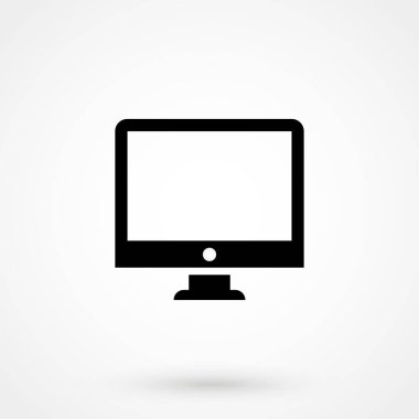 Bilgisayar monitör simgesini. Düz Pc simgesi