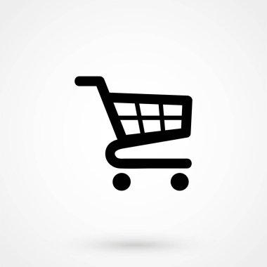Alışveriş arabası ikonu. Web tasarımı, mobil uygulama.