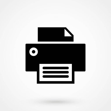 Yazıcı simgesi, vektör illüstrasyonu. düz tasarım biçimi