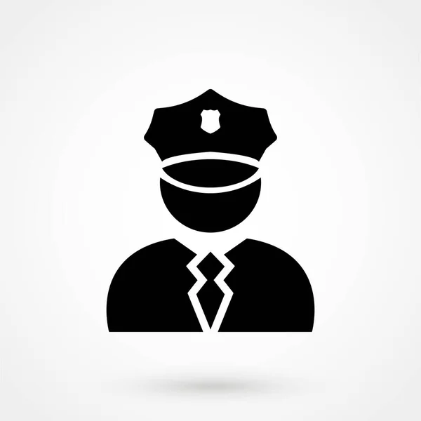 Oficial Policía Avatar Icono — Archivo Imágenes Vectoriales