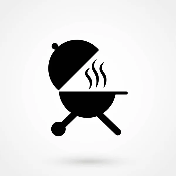 Grill Ikon Symbol Design Bbq Skylt Illustration — Stock vektor