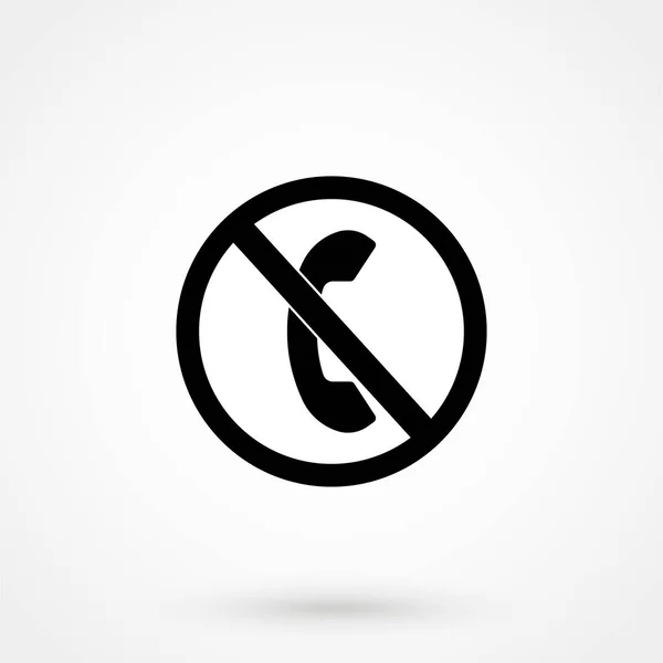 Заборонений Вектор Виклику Піктограма Телефон Пускає Знак Немає Символу Телефону — стоковий вектор