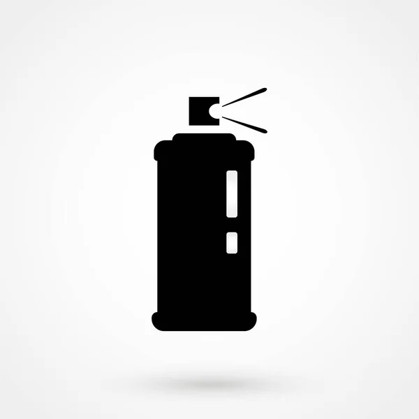 Spray Vettoriale Nero Può Icona Bianco — Vettoriale Stock