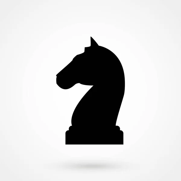 Chess Knight Simple Icon White Background Vector Illustration — Stock vektor