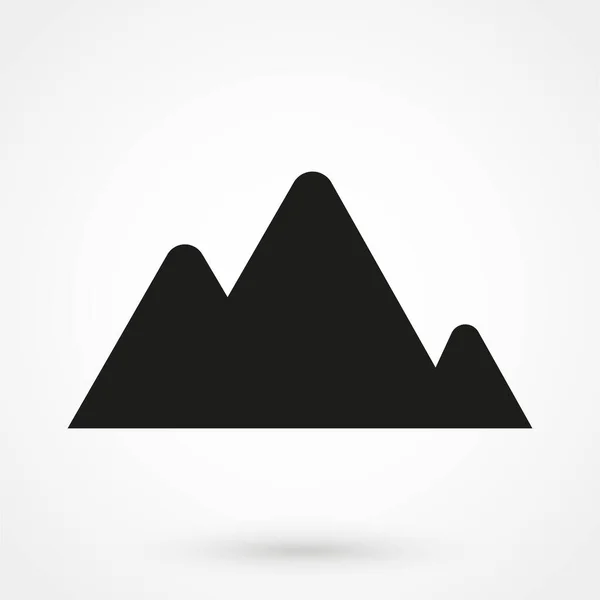 Mountain Icon Web Design Mobile App — Stock Vector