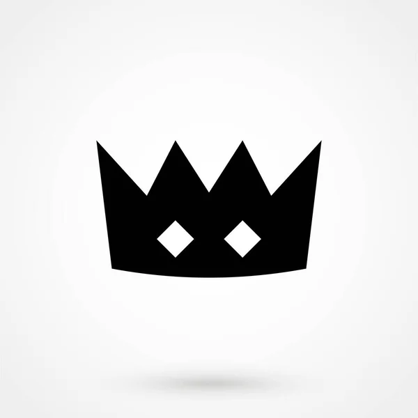 Crown Icon Trendy Platte Stijl Geïsoleerd Grijze Achtergrond Kroonsymbool — Stockvector