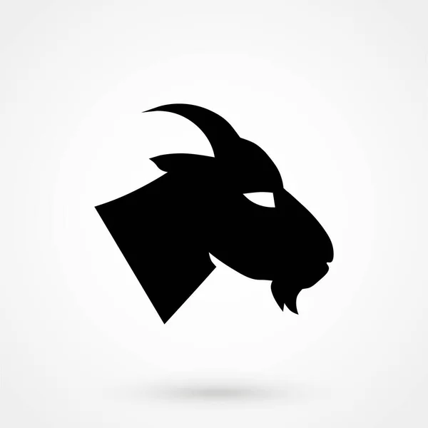 Goat Head Logo Icon — Stock Vector