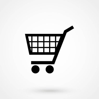 Web ve mobil uygulama için alışveriş simgesi. Düz tasarım biçimi.