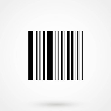 Web ve mobil uygulama için barkod simgesi. Düz tasarım biçimi.