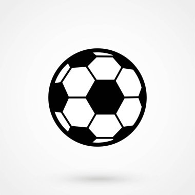 Web ve mobil uygulama için futbol topu simgesi. Düz tasarım biçimi.