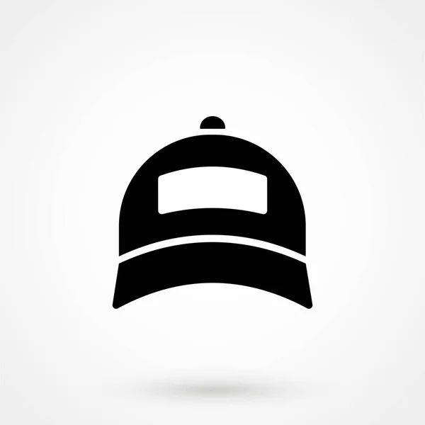 Baseballcap Ikone Weißer Hintergrund Mit Schattendesign Vektorillustration — Stockvektor